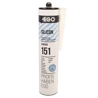 EGO Sanitärsilicon 151 silbergrau - Kartusche Vorderseite