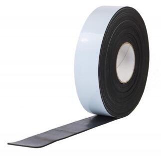 EPDM Vollgummi 40mm x 5mm - einseitig selbstklebend 9,5m Rolle ca. 65° Shore A