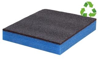 Multilayer-Schaumstoff schwarz-blau 500 x 1.000 x 30 mm für Werkzeugeinlage, Werkzeugwand,