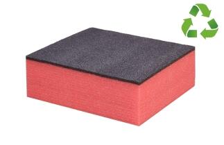 Multilayer Schaumstoff - schwarz rot für DIY Werkzeugeinlage - 350 x 400 x 57 mm