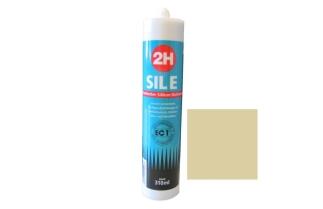 2H SIL E bambus 243 - Sanitärsilikon | Fliesensilikon - 310ml Kartusche