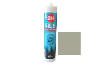 2H SIL E mittelgrau 588 - Sanitärsilikon / Fliesensilikon - 310ml Kartusche