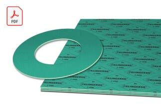 Zuschnitt Hochdruck-Dichtungen 2mm KLINGERSIL® C-4400 aus faserverstärktem Aramidfasern - PDF Upload